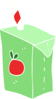 ilustração de cor lisa de uma caixa de suco de desenho animado png