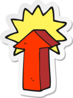 sticker of a cartoon arrow png