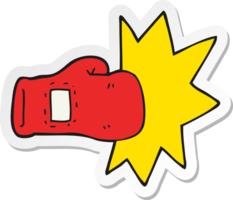 sticker of a cartoon boxing glove png