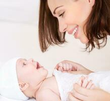 Happy mother with baby photo