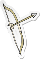 sticker of a cartoon bow and arrow png