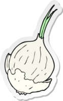 sticker of a cartoon garlic png