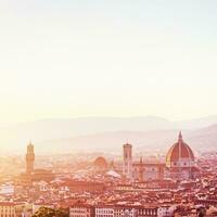 puesta de sol paisaje de florencia foto