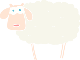 flat color illustration of a cartoon sheep png