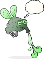 thought bubble cartoon gross fly png