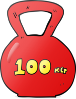 cartoon 100kg kettle bell weight png