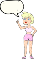 comic book speech bubble cartoon happy gym woman png