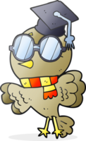 cute cartoon well educated bird png