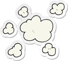 sticker of a cartoon steam clouds png