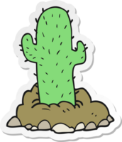 sticker of a cartoon cactus png