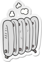 klistermärke av en tecknad serie radiator png