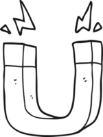 aimant de dessin animé noir et blanc png