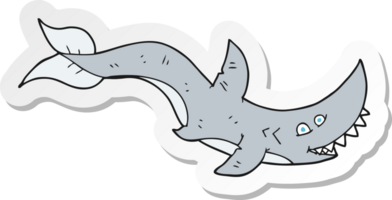 autocollant d'un requin de dessin animé png