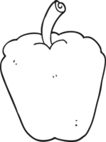 black and white cartoon pepper png