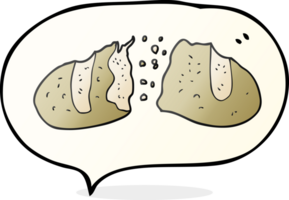 speech bubble cartoon loaf of bread png