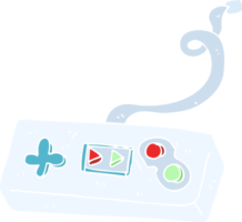 flat color illustration of a cartoon game controller png