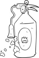 black and white cartoon fire extinguisher png