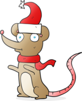 tecknad serie mus bär jul hatt png