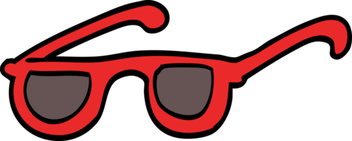 cartoon doodle sunglasses png