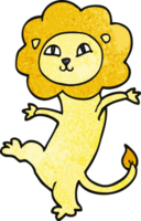 cartoon doodle lion png