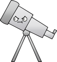 telescopio de dibujos animados sombreado degradado png