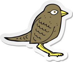 klistermärke av en tecknad trädgårdsfågel png