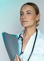 Serious woman doctor photo