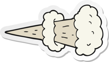 sticker of a cartoon smoke blast png