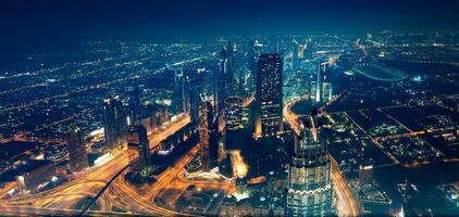 Panoramic view of Dubai city photo