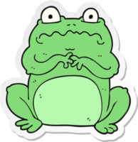 sticker of a cartoon funny frog png