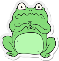 autocollant d'une grenouille drôle de dessin animé png