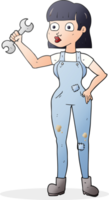 cartoon mechanic woman png