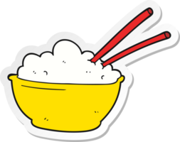 sticker of a cartoon bowl of rice png