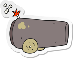 sticker of a cartoon cannon png