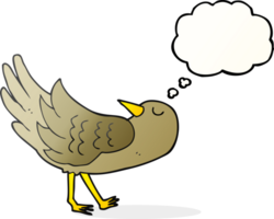 pensée bulle dessin animé oiseau png