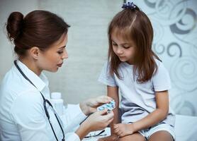 Baby girl in the clinic photo