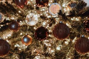 hermosa festivo Navidad árbol antecedentes foto