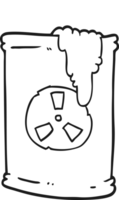 black and white cartoon radioactive waste png