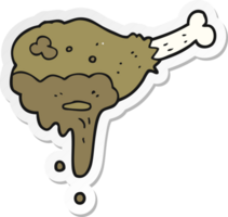 sticker of a cartoon meat png