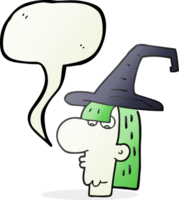 speech bubble cartoon witch head png