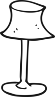 noir et blanc dessin animé lampe png