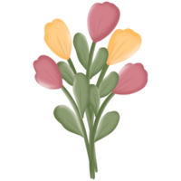 colorful easter flowers png