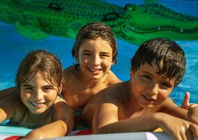 Happy Children in the Pool photo