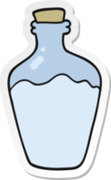 pegatina de una botella de agua de dibujos animados png