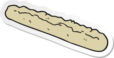 sticker van een cartoon stokbrood png