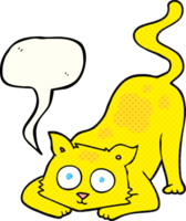 komisk bok Tal bubbla tecknad serie katt png