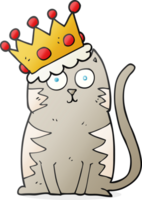 cartoon cat with crown png