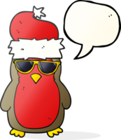 speech bubble cartoon cool christmas robin png