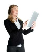 Business woman with tablet photo