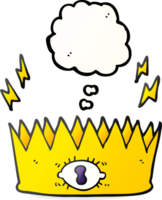 thought bubble cartoon magic crown png